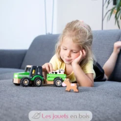 Tracteur avec remorque et animaux - New Classic Toys