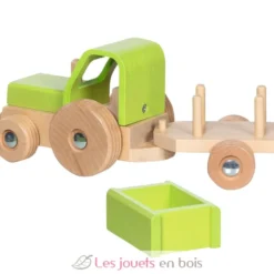 Tracteur avec remorque vert - Dès 2 ans - Goki