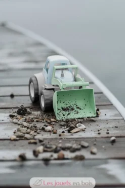 Tracteur pelleteuse en bioplastique vert - Dantoy