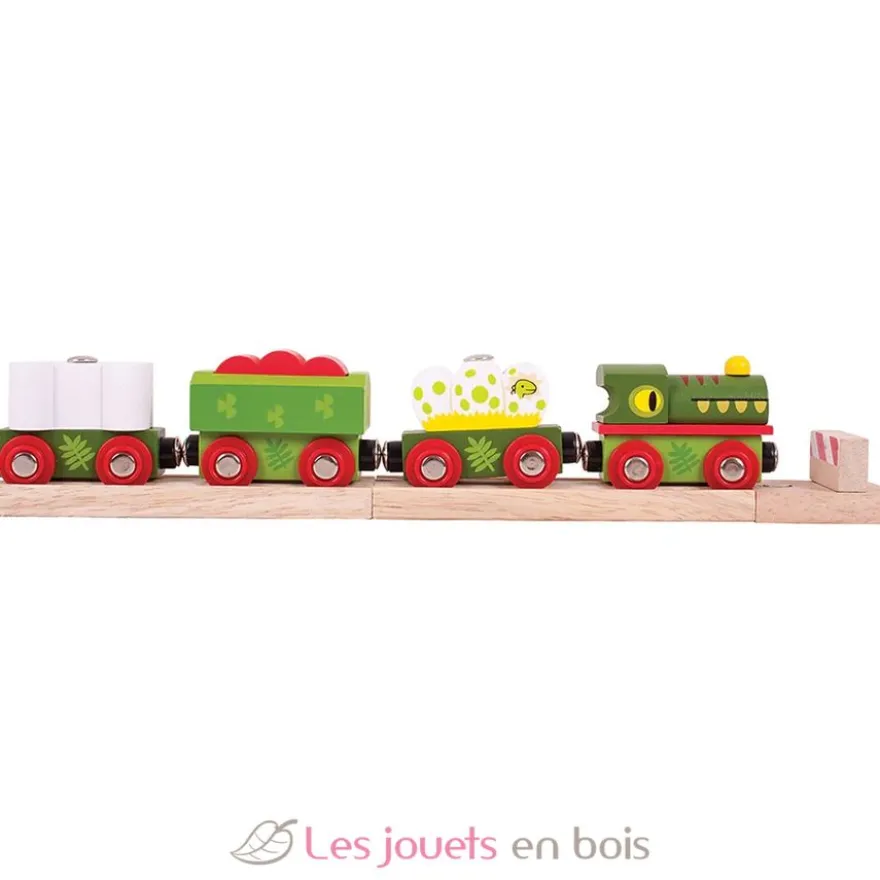 Train en bois Dinosaure - Bigjigs Toys