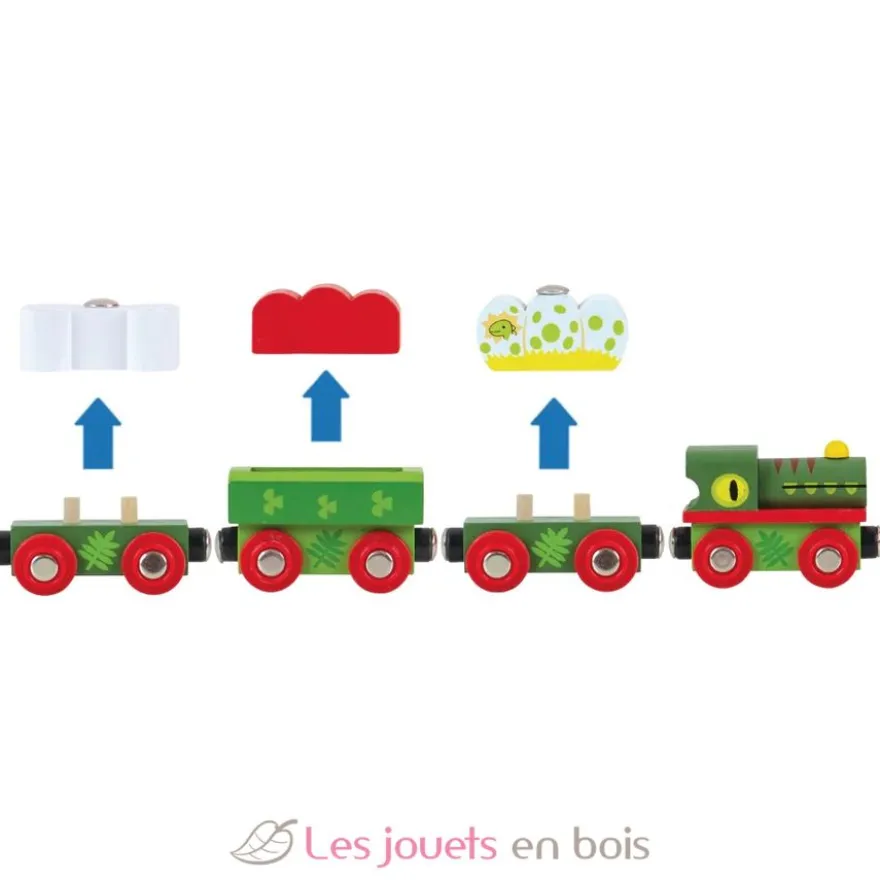 Train en bois Dinosaure - Bigjigs Toys