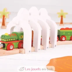 Train en bois Dinosaure - Bigjigs Toys