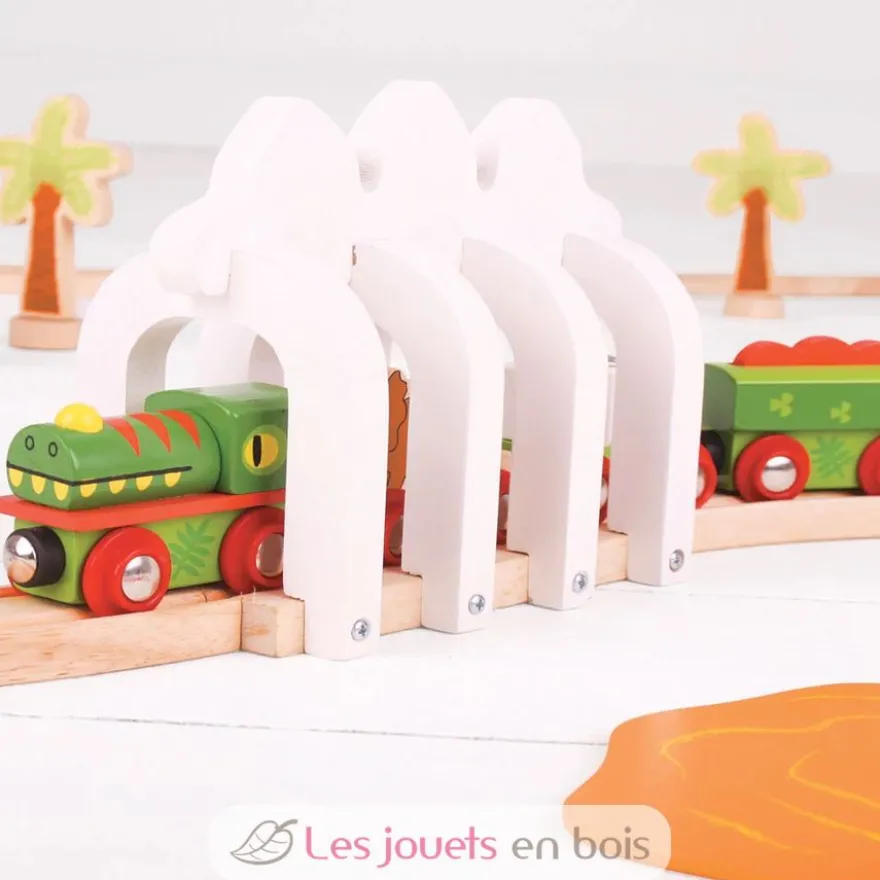 Train en bois Dinosaure - Bigjigs Toys