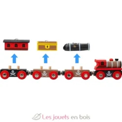Train en bois Pirates - Bigjigs Toys