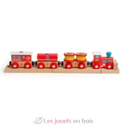 Train en bois Secours Incendie - Bigjigs Toys