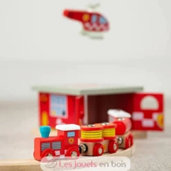 Train en bois Secours Incendie - Bigjigs Toys
