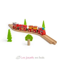 Train en bois Secours Incendie - Bigjigs Toys
