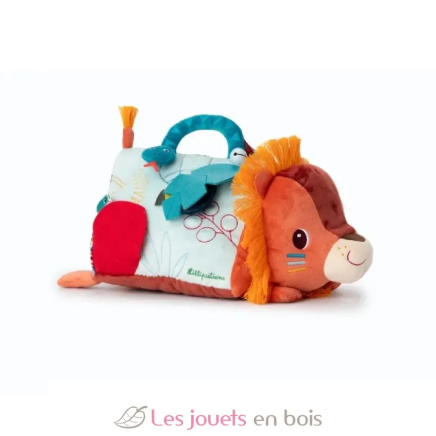 Triangle d'activités en tissu avec miroir Jack le lion - Lilliputiens