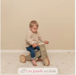 Tricycle en bois vert olive - Little Dutch