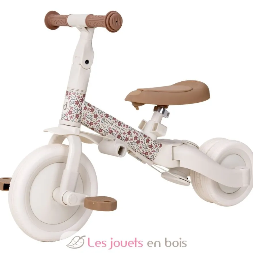 Tricycle 4 en 1 Sunny Flowers blanc crème - Little Dutch