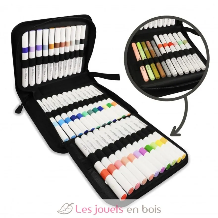 Trousse 45 feutres acryliques - 7 ans et plus - Buki