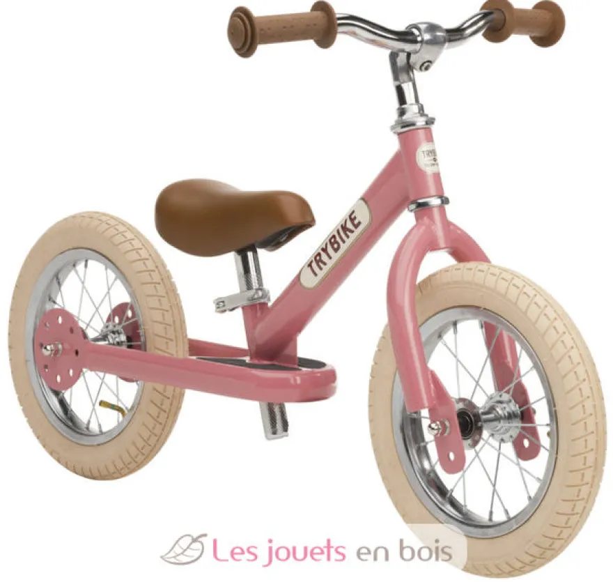 Trybike Draisienne acier vintage rose - Trybike