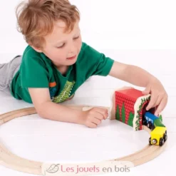 Tunnel de briques rouges en bois - Bigjigs Toys
