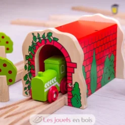 Tunnel de briques rouges en bois - Bigjigs Toys
