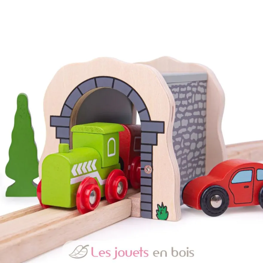 Tunnel de pierres grises en bois - Bigjigs Toys