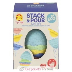 Œuf empilable pour le bain en bioplastique - Tiger Tribe