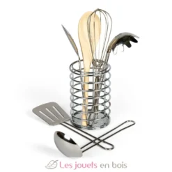 Ustensiles de cuisine bois et métal - Bigjigs Toys
