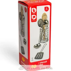 Ustensiles de cuisine bois et métal - Bigjigs Toys