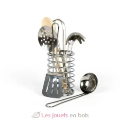 Ustensiles de cuisine bois et métal - Bigjigs Toys