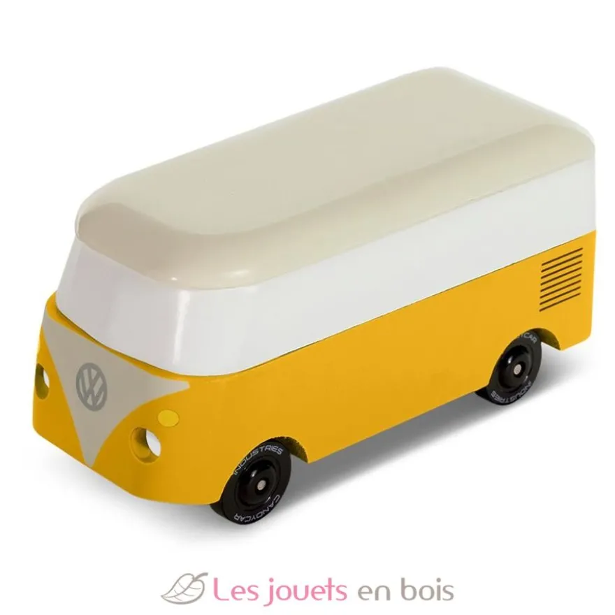 Van VW T1 Sunbeam jaune en bois - Candycar World - Candylab