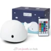 Veilleuse Baleine Wilda blanche avec télécommande - Little L
