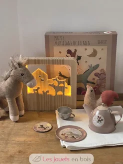 Veilleuse en bois Musiciens de Brême - Egmont Toys
