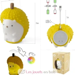 Veilleuse en silicone Hérisson - Ulysse