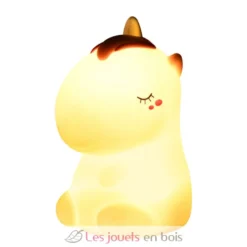 Veilleuse Licorne rose pailletée avec télécommande - Little L