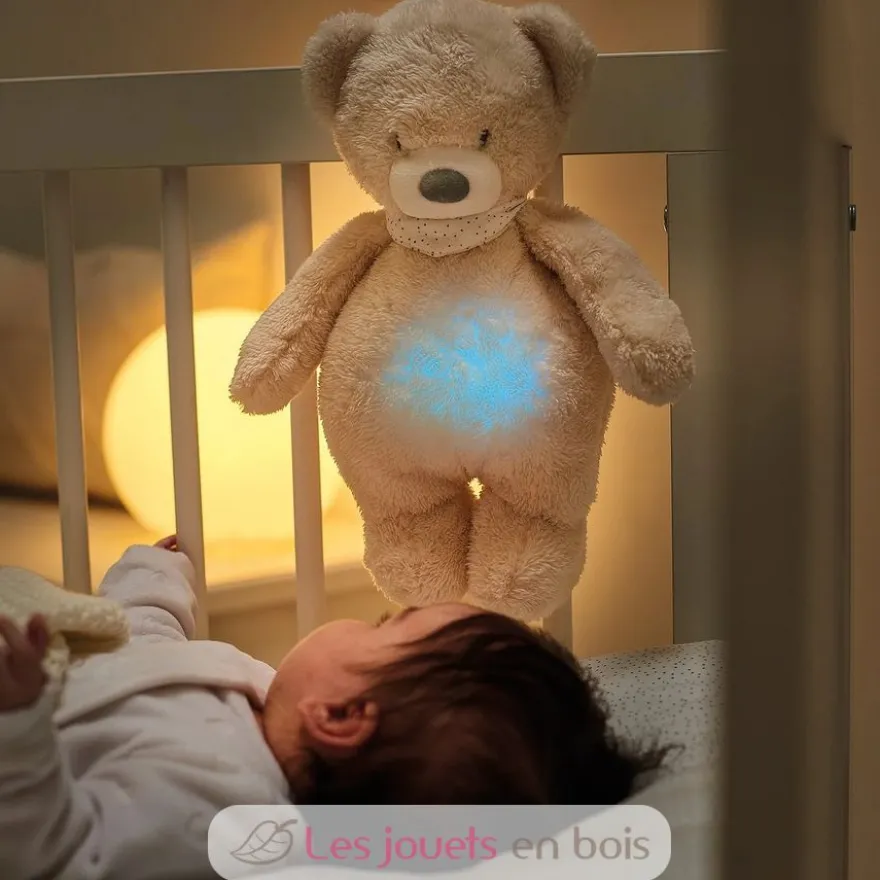 Veilleuse peluche ours beige Sleepy - Nattou
