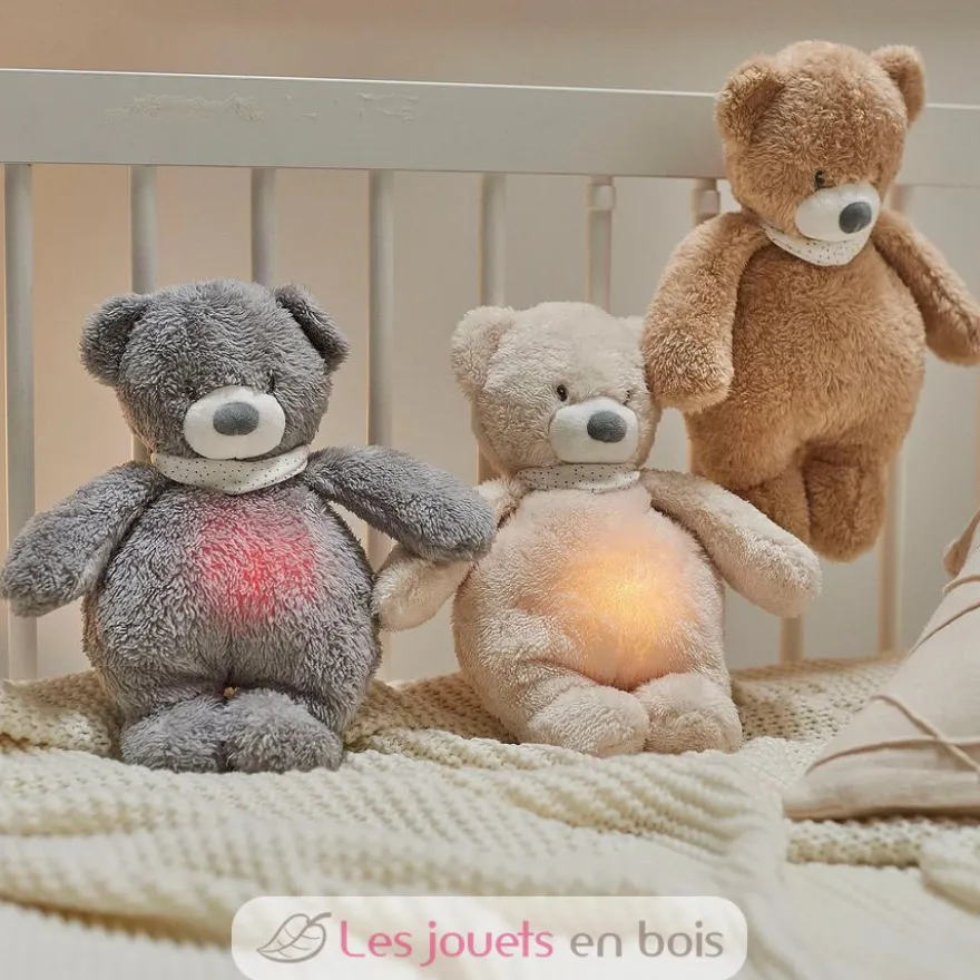 Veilleuse peluche ours beige Sleepy - Nattou
