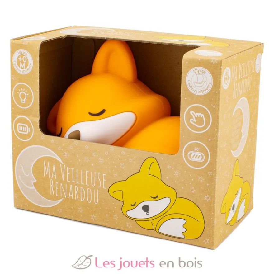Veilleuse Renardou en silicone orange - Ulysse