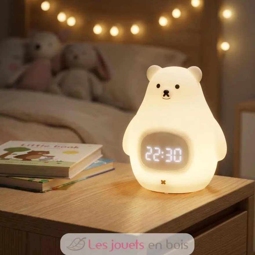Veilleuse réveil ours en silicone - Ulysse