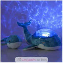 Veilleuse Tranquil Whale Family Bleue - Cloud b
