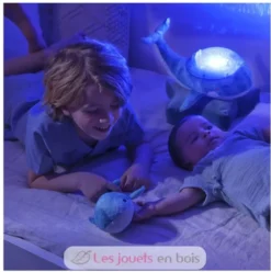 Veilleuse Tranquil Whale Family Bleue - Cloud b