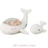 Veilleuse Tranquil Whale Family Blanche - Cloud b