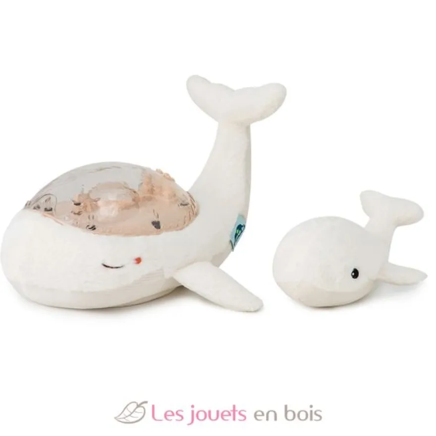 Veilleuse Tranquil Whale Family Blanche - Cloud b