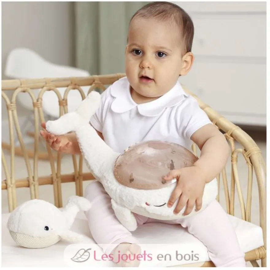 Veilleuse Tranquil Whale Family Blanche - Cloud b