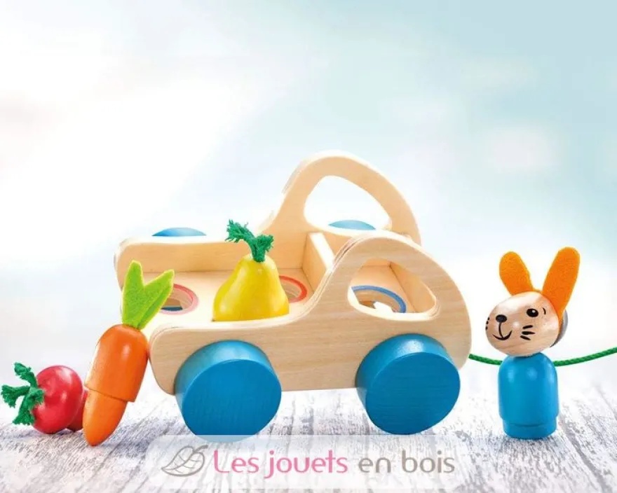 Verdurino véhicule en bois à tirer - Selecta