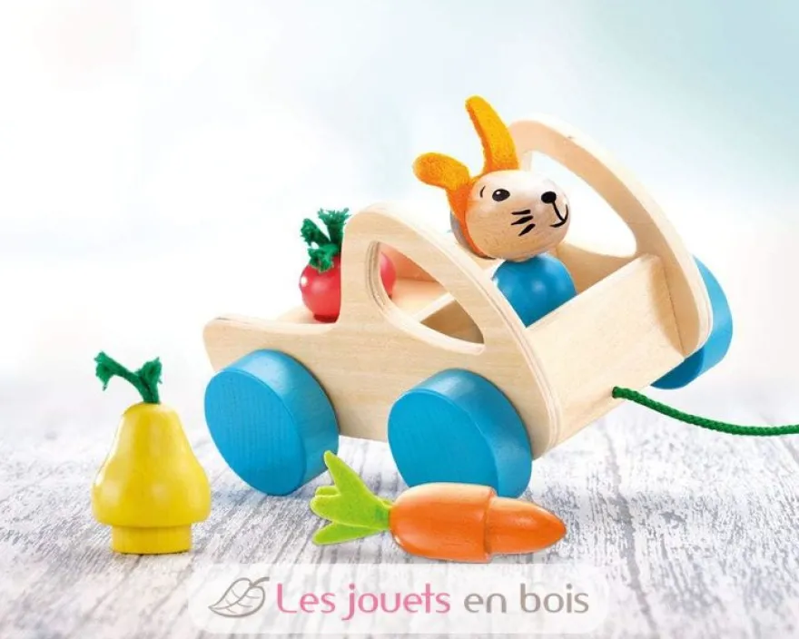 Verdurino véhicule en bois à tirer - Selecta