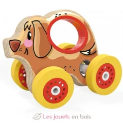 Véhicule bois - Chien - Quercetti