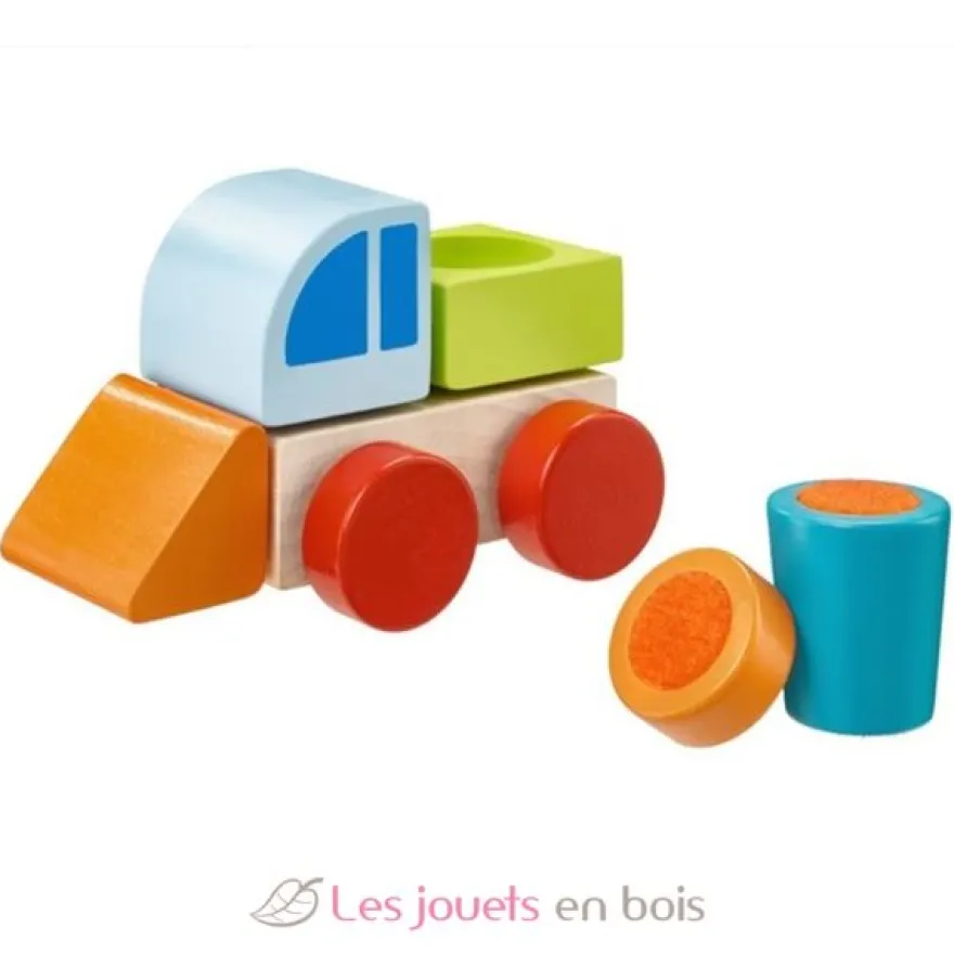 Véhicule en bois, velcro 6 pcs - Selecta
