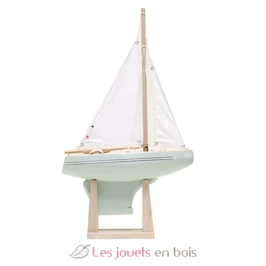 Voilier Le Beajour vert d'eau 30cm - Maison Tirot