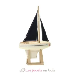 Voilier Le Beajour voile bleue 30cm - Maison Tirot