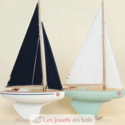 Voilier Le Beajour voile bleue 40cm - Maison Tirot