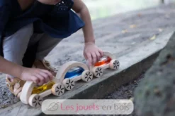 Voiture avec eau colorée jaune - Plan Toys