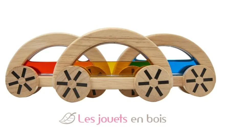 Voiture avec eau colorée jaune - Plan Toys