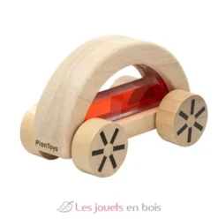 Voiture avec eau colorée rouge - Plan Toys