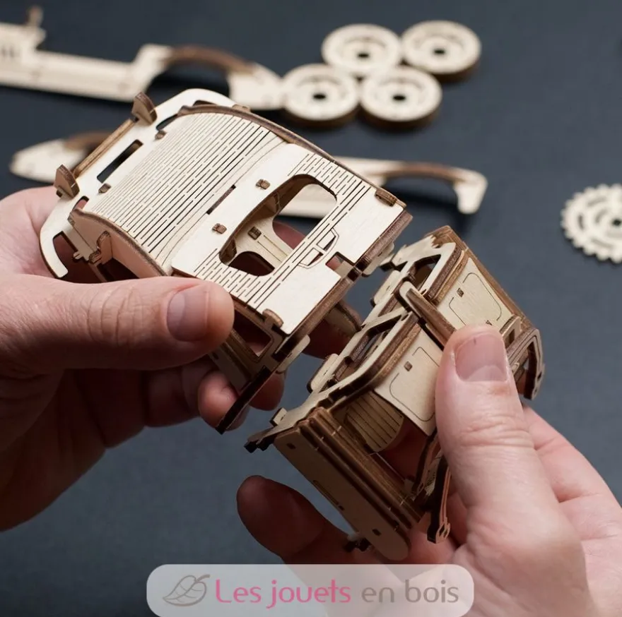 Voiture Coupé Sport - Puzzle 3D mécanique en bois - Ugears