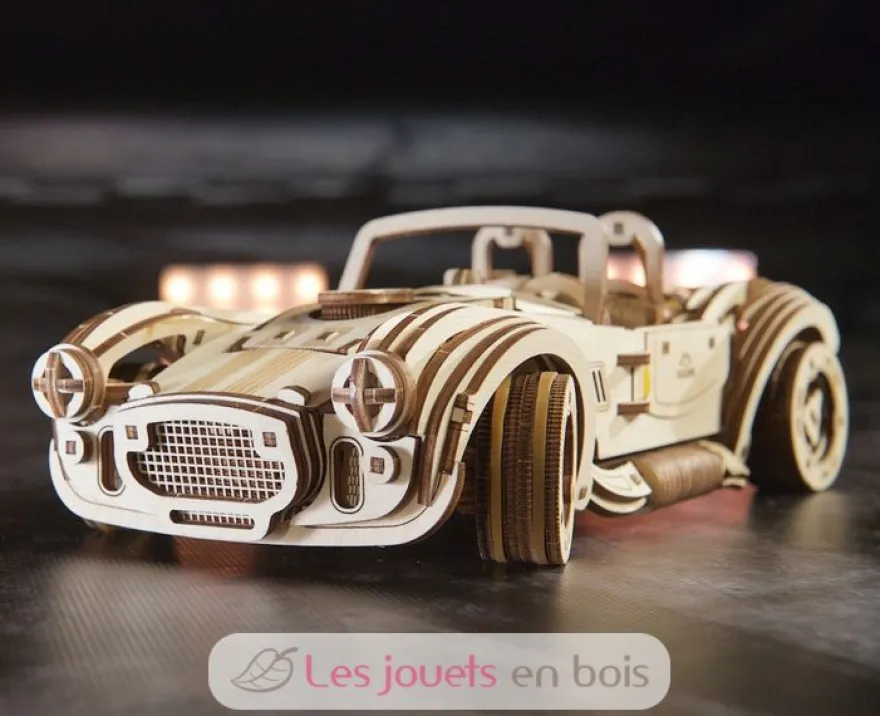 Voiture de course Drift Cobra - Puzzle 3D mécanique en bois - Ugears