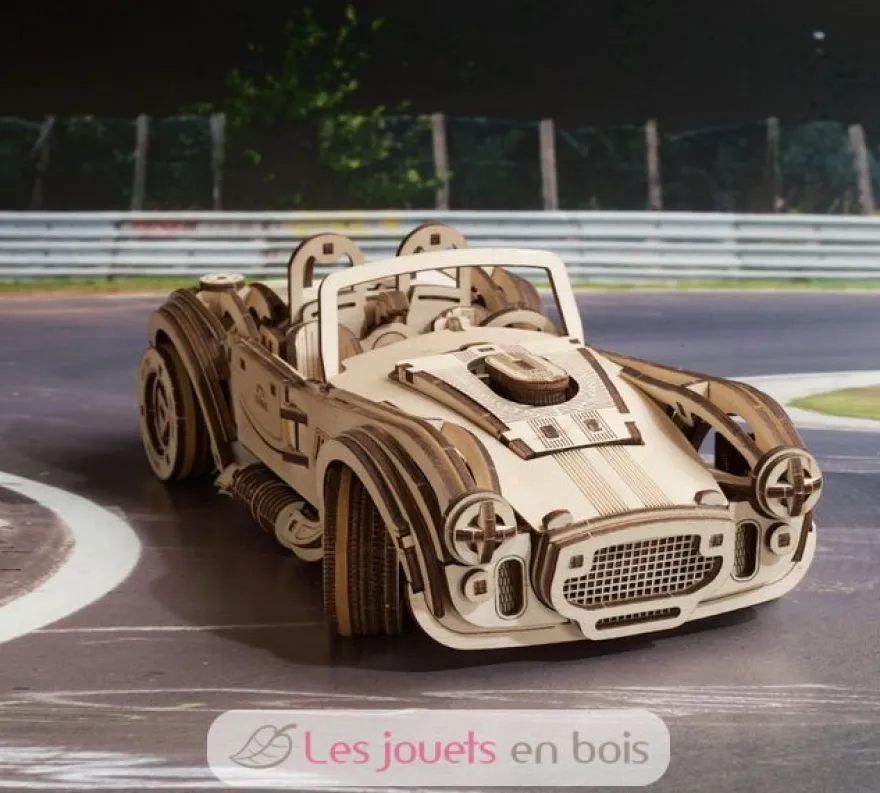 Voiture de course Drift Cobra - Puzzle 3D mécanique en bois - Ugears